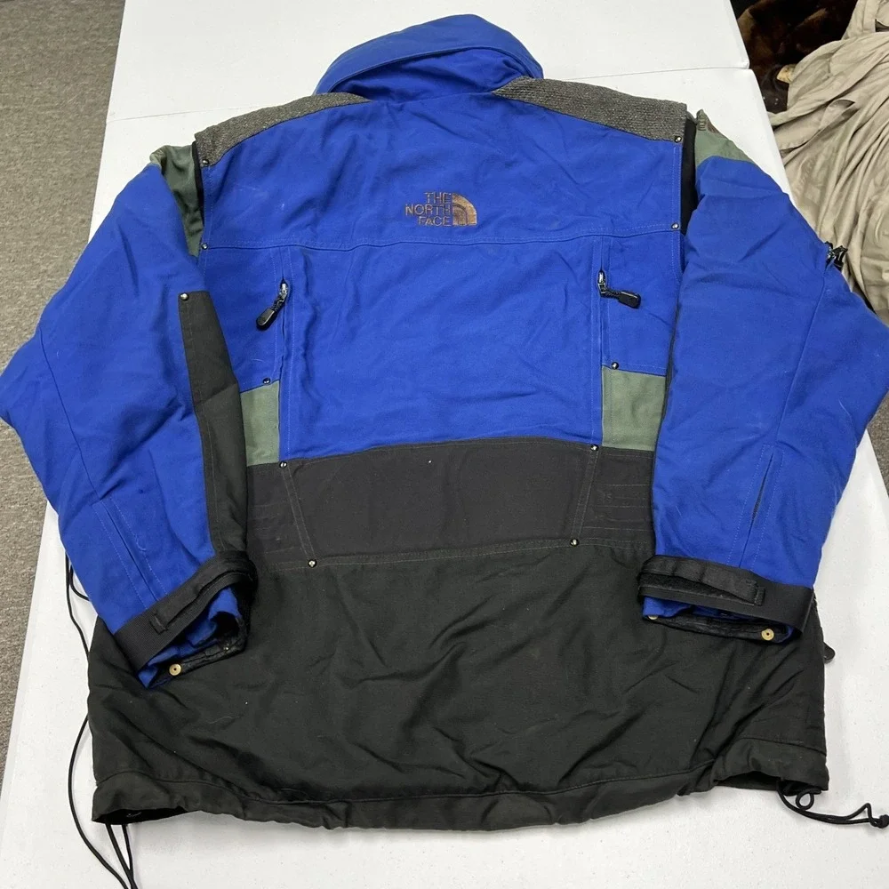 The North Face Steep Tech Jacket Mens M Blue Black Fair Vintage Ski Colorblock